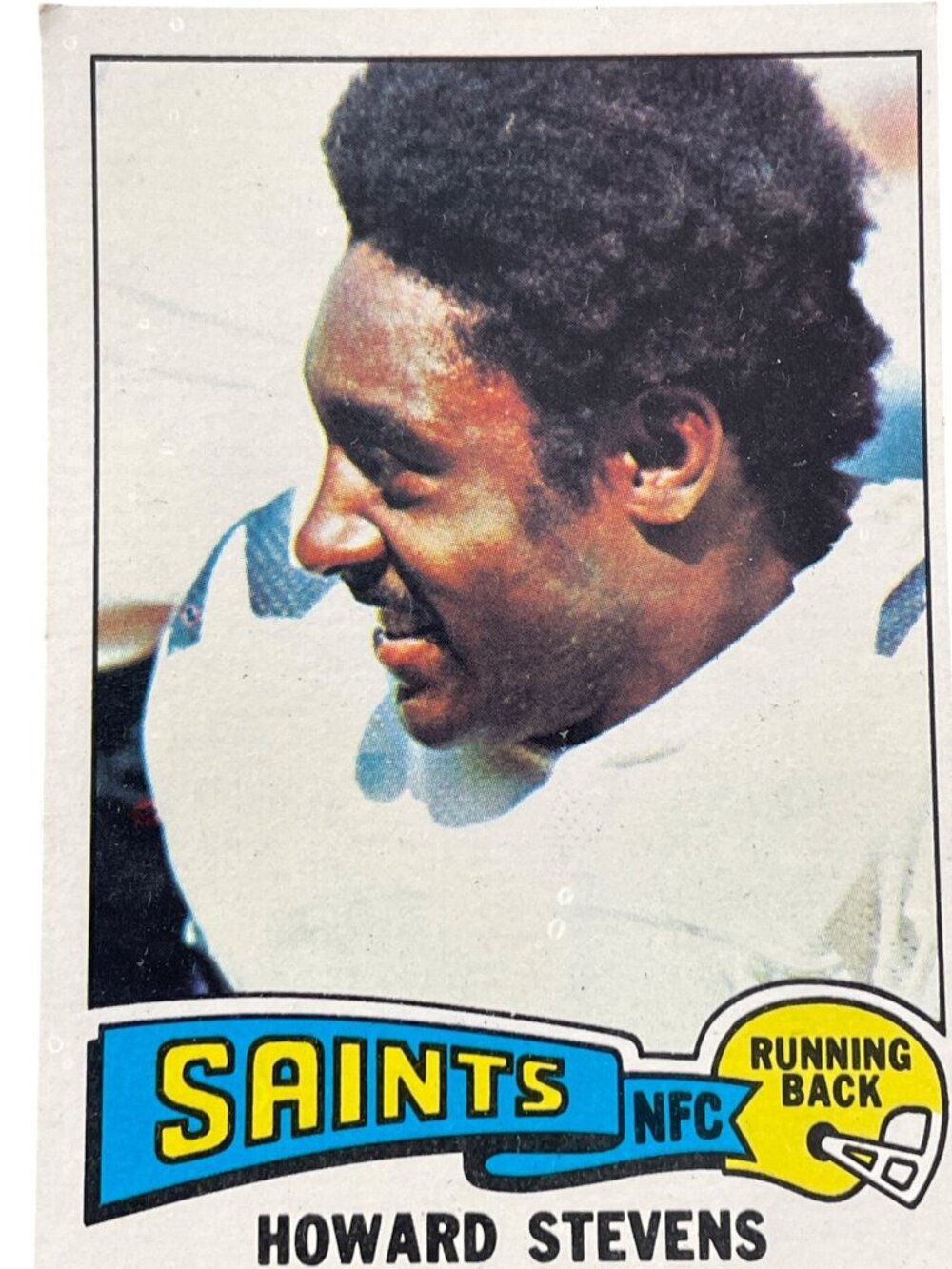 Vintage 70s Howard Stevens 1975 Topps Football Card 434 New Orleans Saints Retro